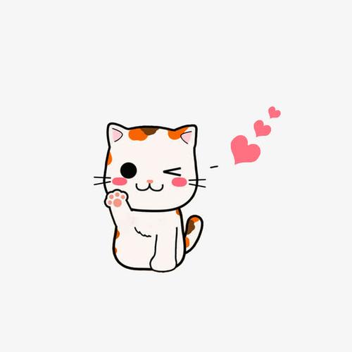 打招呼的小猫