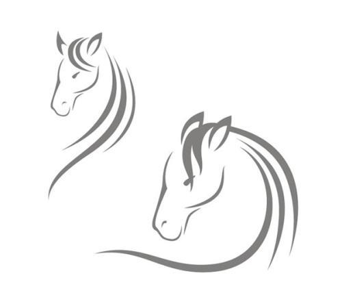 骏马头像简笔画