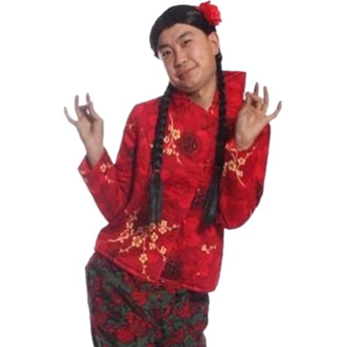 黑色大辫子假发傻妞装扮老奶奶老爷爷反串小品二人转道具搞笑假发