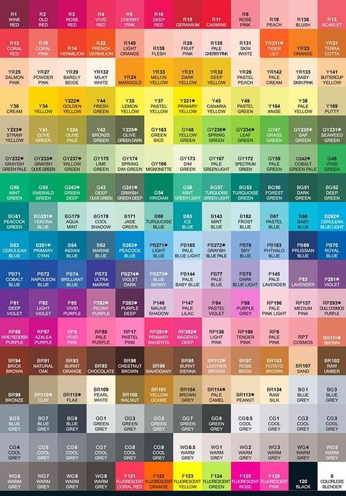 touch 马克笔色卡,给需要的童鞋