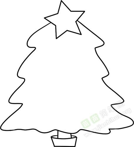 首先,在画纸上画出一个 小小五角星苗 苗简 笔画  为 你提供 圣诞树简