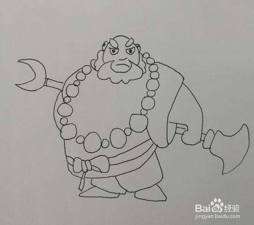 水浒传之鲁智深铅笔画/简笔画绘画方法