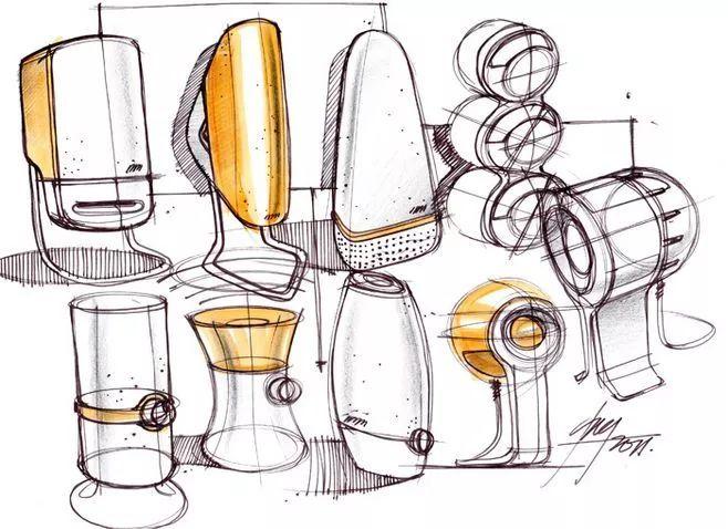 饮水机产品手绘图