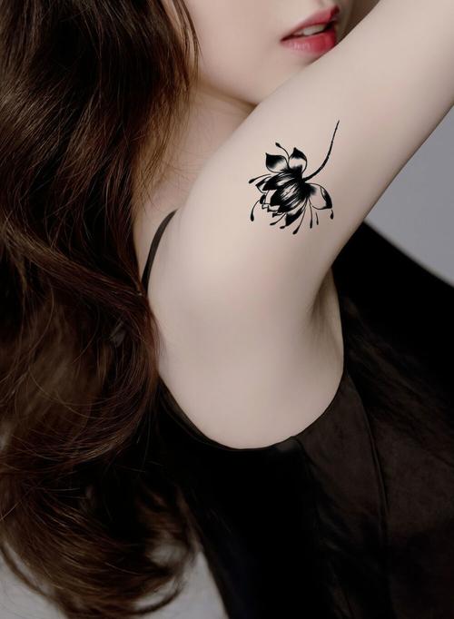 纹身贴防水锁骨玫瑰花小清新纹身贴 30张彼岸花