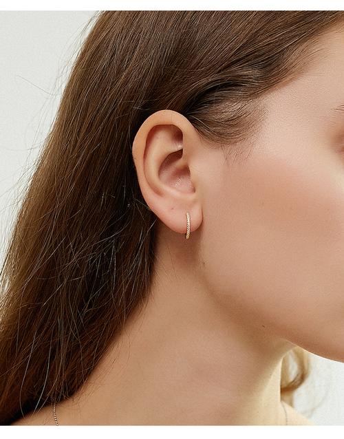法国gam圈圈耳环女纯银小耳垂适合的耳钉简约气质耳圈