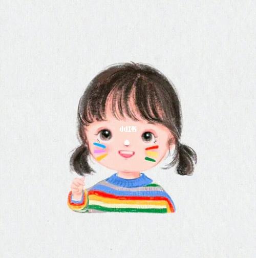 敲可爱手绘小女孩头像_手绘_素材_头像