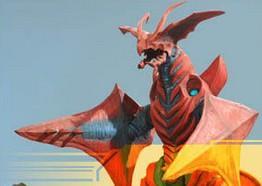 亚利盖拉(据说)是被宇宙神秘的时空波引导到地球来的宇宙有翼怪兽