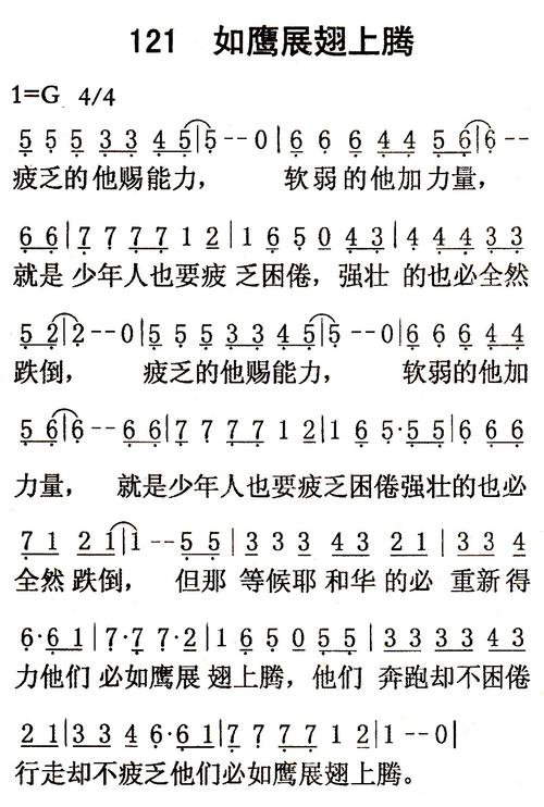 第121首 -如鹰展翅上腾