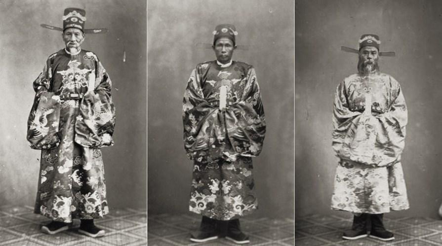 越南历史上最早的照片,里面的人物都蓄发穿汉服如明朝