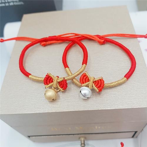 在逃公主同款编制蝴蝶结红绳手链简约时尚个性手环喜庆潮流手饰女