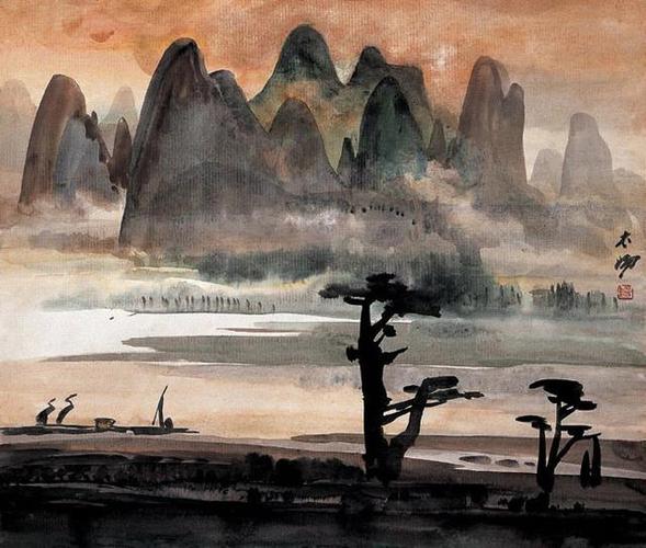百岁画家阳太阳,用水彩笔画出了桂林山水独特的气韵