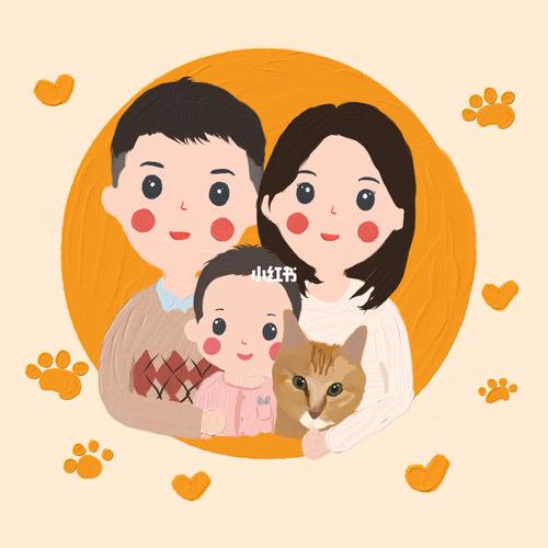 其乐融融的一家四口_全家福_宠物_猫咪_狗狗_我家宠物