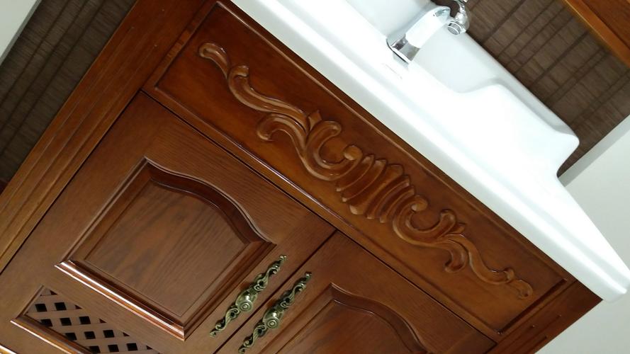 厂家直销批发**款简欧洁邦卫浴8814美式开放漆红橡橡木浴.