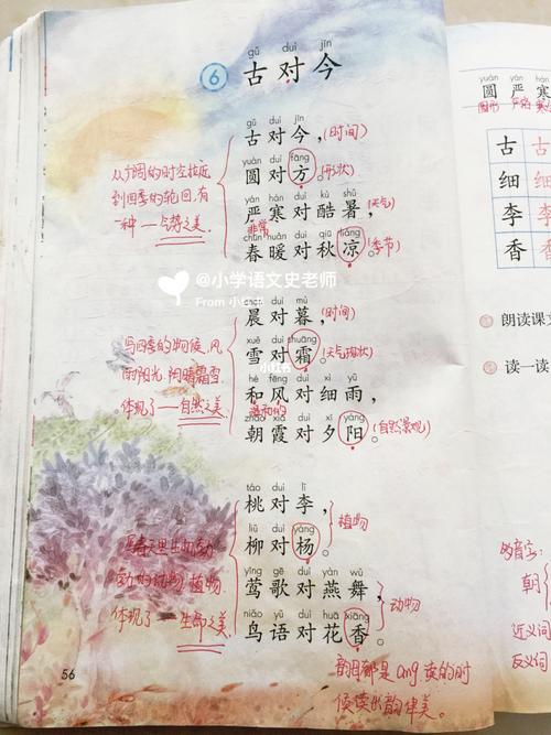 一年级下册《古对今》《操场上》笔记_语文_一年级语文下册_教育_小学
