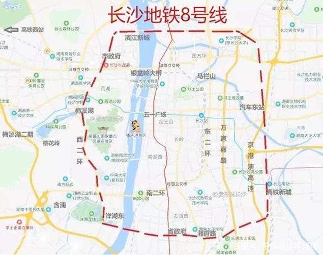 长沙地铁8号线规划建设,是一条环线,看看路线怎么走