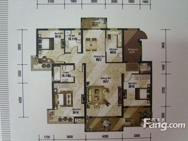 领域·阳光花园户型图 4室2厅2卫1厨