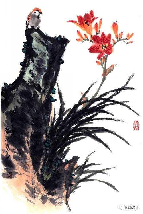 图文教程国画萱草画法八例