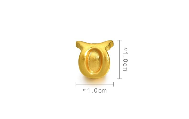 周生生 黄金(足金) charme串珠系列金牛座转运珠 86281c (定价) 【每