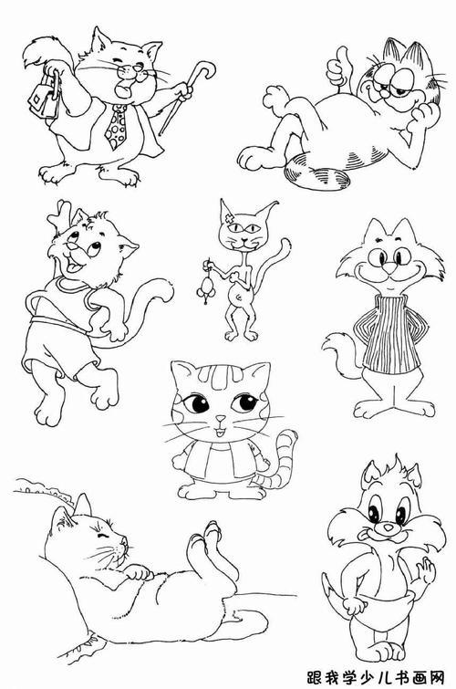 动物20种姿态简笔画