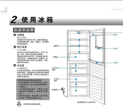 海尔bcd-225skcm电冰箱使用说明书