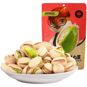 三只松鼠开心果100g松子坚果炒货组合孕妇健康零食原味大500g夏威夷果