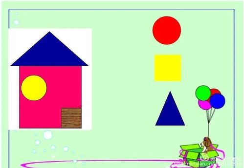 认识图形让幼儿进行创意拼图. 2.锻炼