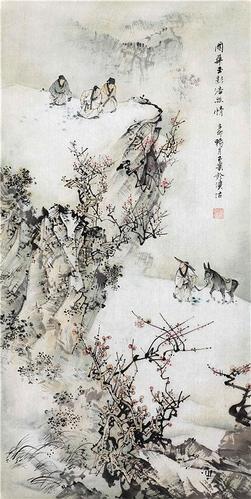国画大师谢玉玺作品《国华玉影浩然情》