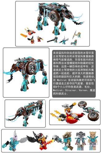 乐高lego 70145 气功传奇chima 象女王的寒冰机器猛犸