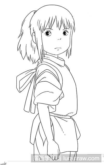 399700 竖版 竖屏动漫人物千寻怎么画 千与千寻绘画教程在线学习简笔
