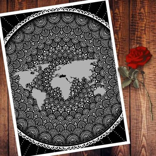 线描画还是禅绕画都需要不一样的创意!