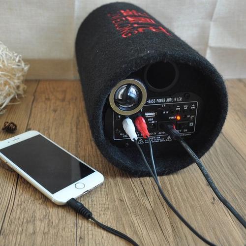 大功率家用电脑音响 220v 车载 12v 寸圆筒无线蓝牙音箱重低音炮 10 8