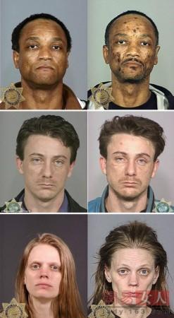 吸毒者前后对比照好脸变烂肉