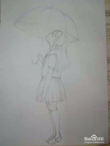 《伞下世界》漫画少女手绘插画起稿教程
