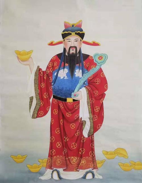 六尺斗方工笔财神