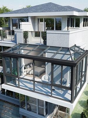 1券后价061009215成都定制钢结构阳光房玻璃顶封阳台露台花园