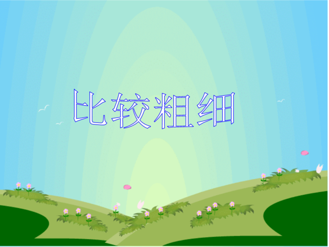 早教幼儿园比较粗细中班科学学科介绍课程讲述.ppt 10页