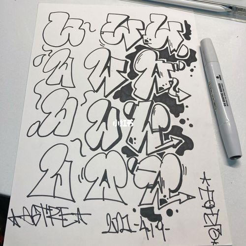 字母涂鸦|字母表w_涂鸦_天津商业大学宝德学院自由行热门攻略_文化