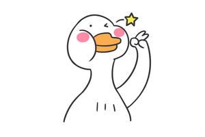 可爱的鸭子简笔画