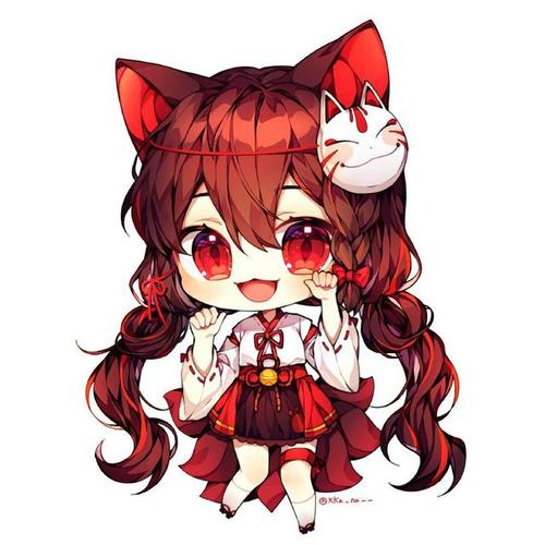 q版卡通人物插画,亮晶晶的大眼睛漂亮又可爱