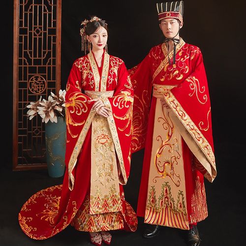 汉服结婚礼服新娘秀禾服2021年新款古代婚服中式婚纱古装拖尾嫁衣