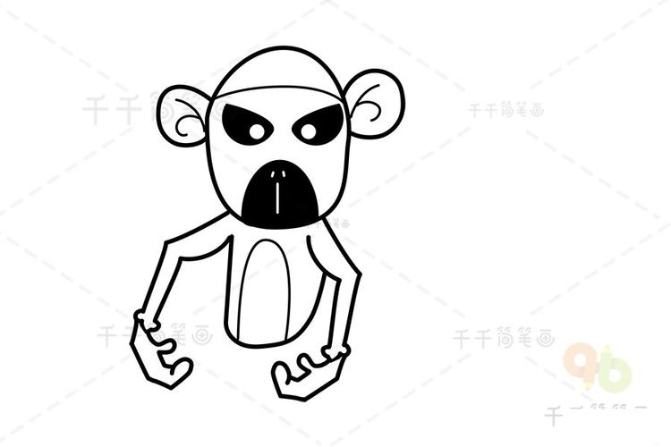 环尾狐猴简笔画