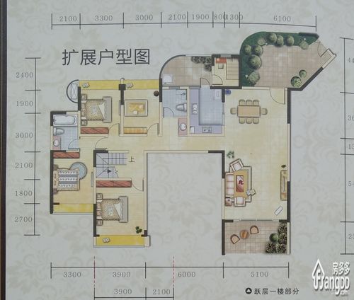 江山一品5室3厅1卫面积122㎡南朝向 - 乐山房多多