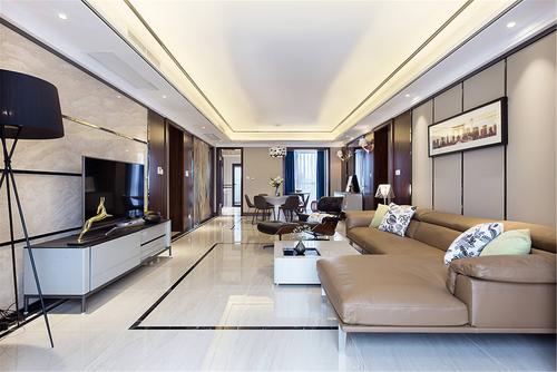 160平米别墅后现代风格客厅玄关吊顶装修效果图