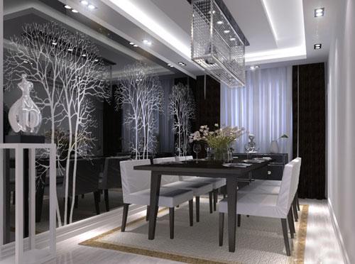 玻璃餐厅背景墙