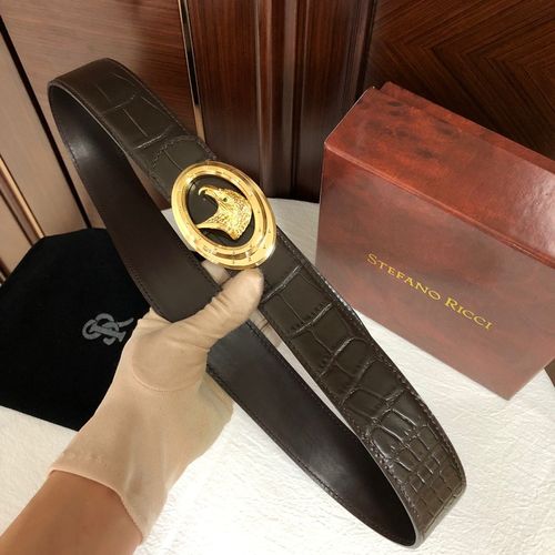 01159stefanoricci史蒂芬劳尼治专柜款版型精钢鹰头挂扣38mm头层牛皮