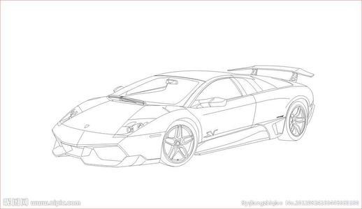简笔画兰博基尼标志素描