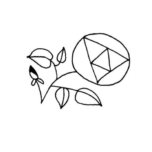 月季花简笔画   花卉类简笔画   怎样画月季花的简单画法