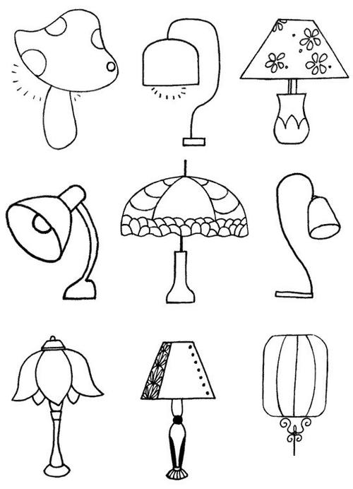 台灯怎么画简笔画图解