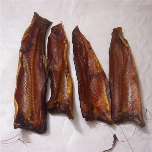 湖南腊味特产农家自制柴火烟熏腊草鱼块 腊鱼排 无头尾500g包邮
