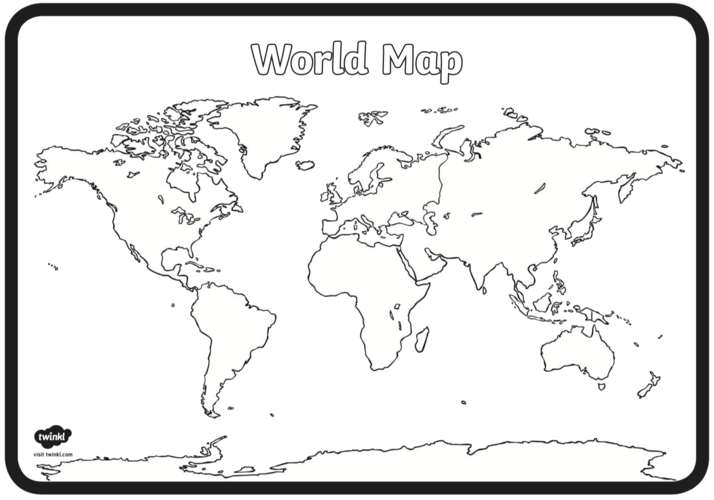 请将各个大洲的轮廓图和名称剪下来,并粘贴到空白的世界地图中,并完成